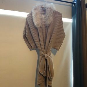 Fur Collar kimono wrap